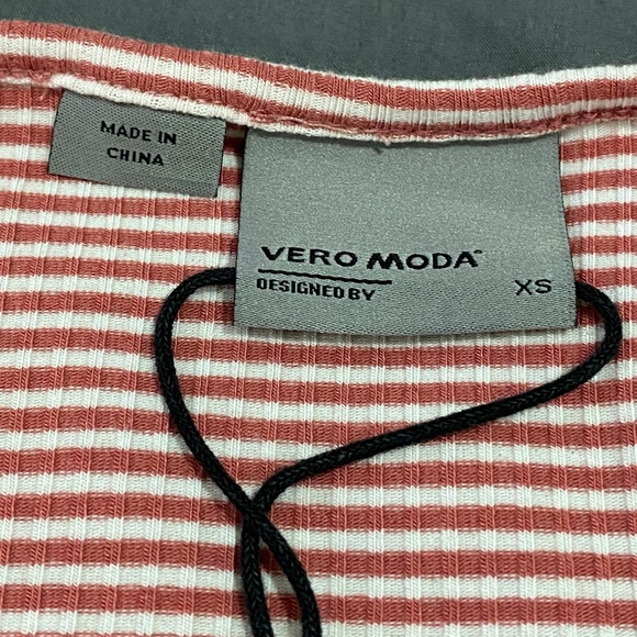 Vero Moda Striped Halterneck Top, Reddish Pink, XS - Picture 5 of 6